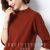 BIZTOALLS中年妇女时尚新款的针织衫市女薄款羊毛衫妈妈装中袖打底 红色 M 适合90到100斤