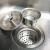 洗菜盆水槽塞子水槽漏斗垃圾过滤网下水器厨房洗碗池不锈钢提笼盖 细孔提笼