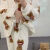 秀哲妍产后哺乳衣保暖家居服秋冬款月子服产后珊瑚绒孕妇睡衣加厚加 EM-605#花朵口袋 L