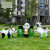 户外卡通动物熊猫分类垃圾桶玻璃钢雕塑游乐园商场用美陈装饰摆件 90兔子萝卜垃圾桶