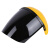 海斯迪克 HK-764 耐高温氩弧焊防护面罩 透明有机玻璃焊接防护面罩 电焊黄顶面罩 黑色