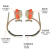 定制适用JT-K加厚活动式水泥杆脚扣电工爬杆铁鞋登杆电力脚扣电线杆爬杆 450型-18米杆
