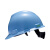 梅思安/MSA V-Gard ABS标准型超爱戴帽衬V型无孔安全帽施工建筑工地劳保男女防撞头盔 湖蓝色 1顶装 企业专享