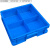 工孚 塑料分格周转箱 零件整理盒 多格收纳盒 正方形四格外355*355*105mm