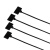 赫思迪格 标牌式尼龙扎带 标签吊牌束线带 多功能绑带 2.5*100mm黑色(100根) HGJ-1527