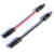 创优捷 太阳能光伏延长线 ST-6-5 光伏电缆PV1-F+光伏连接器MC4双接头6平方红黑各5米
