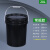 黑色塑料桶圆形密封pp小水桶大号避光诱蜂塑胶桶带盖5/10/20升25L 20L常规 黑色