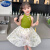 迪士尼（Disney）女童2024夏季套装吊带洋气时髦新款中国风半身裙小女孩公主裙背心 绿色 90cm