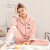 诺宜（NuoYI）月子装月子服纯棉哺乳衣孕产妇家居服睡衣J38158条纹粉色XL