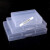 名片盒收纳盒透明PP塑料盒首饰储物分格有盖子色插片钥匙盒 小8格盒