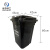 米奇特工（Agents mickey）上海干湿垃圾桶户外分类大号环卫 小区市政街道垃圾箱 黑色 50L无轮上海款