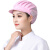 工作帽夏季女透气网帽防尘车间防掉发餐饮厨房厨师帽鸭舌帽 (大红色) 1个装