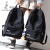 袋鼠（KANGAROO）双肩包女2024新款时尚书包背包男士学生旅行旅游立体休闲风大号 黑色带字母 中号