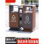 户外垃圾桶不锈钢垃圾分类两分类环保室外小区街道商用大号果皮箱 不锈钢/镀锌板垃圾桶 ZB0016