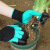 花园艺手套带爪子挖土种花防护劳保手套防滑园林户外种植劳保手套 10双*无爪-紫色
