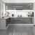 家易仕2024新款家用大理石岩板橱柜水槽柜厨房一体柜组合厨房柜子橱柜灶 平面款 80cm