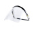 电焊面罩安帽式防护面罩面屏打磨防飞溅焊工隔热焊帽头戴式面具 防刮擦-透明+V型红色ABS安帽