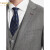 VANCROUG品牌羊毛西装男套装高级感灰蓝色英伦复古定制西服男正装新郎结婚礼服三件套 灰色（两件套：上衣+裤子） （44A) 下单备注（身高、体重、年龄）