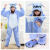 ELGK2023年新款秋冬季法兰绒史迪奇动物卡通连体睡衣如厕版情侣 亮钢蓝 史迪奇 S 152-160