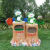 创意卡通分类垃圾桶玻璃钢雕塑户外园林景区幼儿园庭院果皮箱摆件 20668考拉猴子双垃圾桶带指示牌大号
