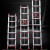 链工 单面升降伸缩梯子4米高加厚铝合金阁云梯楼工程梯子户外直梯 4mm厚高5米