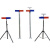 太阳能爆闪灯道路施工红蓝双面路障灯交通频闪灯学校路口警示灯 两组一体式