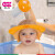 OKBABY 婴儿防水头圈 宝宝洗发浴帽洗头神器儿童洗头防水帽 桃红色