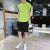 赫梵帝运动套装男夏季2020新款夏天速干短袖T恤男士休闲短裤运动服团体服装跑步健身衣 ZY5800 白色 3XL