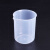 100ML塑料烧杯实验器材实验室500ML带刻度毫升测量1000量杯耐高温 50ml2个装不带手柄