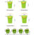 厨余沥水桶带手提垃圾分类垃圾桶家用大号商用厨房10升20圆形带盖 10L方形平盖提手绿色厨余
