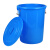 垃圾桶大容量圆桶圆形厨房环卫户外带盖商用大号教室工业厚塑料桶 蓝色160（带盖）+送袋子
