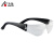华特2401黑色防护眼镜平光透明PC镜片 防尘防沙骑行户外眼镜