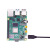 3代B型电源线 Raspberry Pi 3B+/4B Micro USB供电线带开关 3B/3B+黑色电源线 圆孔 1.5米