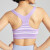 SMVP一体玩出花系列运动内衣女撞色条纹健身瑜伽文胸 LLWX22211 罗兰紫 XS