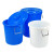 京顿 大号圆桶塑料水桶加厚带盖水桶酒店厨房工业环卫物业垃圾桶 160L白色带盖子