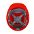 厂家批发V型透气安全帽ABS建筑工地旋钮施工帽定制 A5旋钮  红色