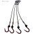 钢丝绳吊装索具多腿吊索一拖四钢丝绳套搬运起吊作业配件行吊工具 三吨四钩1米