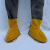 NEWBIES电焊护脚套牛皮护腿罩盖防烫焊接防护装备耐高温阻燃隔热焊工鞋套 黄色护脚22厘米系带款
