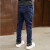 ELGK男童秋冬季裤子中大童弹力牛仔裤适合3-12岁小男孩穿的冬款加绒加 蓝色条子棉裤 110cm