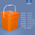 斯铂格 方形塑料桶 饲料肥料化工桶加厚带盖密封钓鱼打包水桶 25L橘色 BGB-147