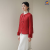 MGRRXINU高端品牌春季新款新中式短外套女盘扣红色过年战袍中国风唐装棉服 红色(短外套) S(现货)