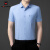AEMAPE美国苹果新款全棉短袖衬衫男中年商务休闲宽松免烫格子衬衣 8612蓝色 ZMN 170/L115-130斤