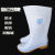 莱尔雨鞋靴白色加厚高筒男女防滑耐油耐酸碱厂工作防水靴 莱尔白色靴 44