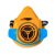 SHIGEMATSU硅胶防尘口罩面具TW01SC 不带滤盒（多种颜色可选，备注） 1个