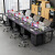 BSVYOUNG 办公桌椅组合多人工位员工电脑桌商业办公桌 双人位白浅胡桃+2柜