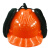 安美尚（ams）ABS安全帽 明盾棉内胆 1顶 橘色 
