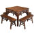 理兴实木餐桌椅组合家用八仙桌仿古四方桌餐厅饭店面馆商用正方形餐 款式5