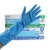 尚和手套（SHOWA）丁腈手套一次性手指微麻面防滑耐油耐实验清洁防护手套 蓝色887/M/50只