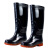 柯瑞柯林TCB01B雨靴高筒塑胶防滑耐磨户外洗车厨房钓鱼黑色 42码 1双装