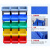 仓储塑料货架收纳箱五金工具展示架多层置物架库房仓库收纳盒 P1单个长宽高180*120*80蓝